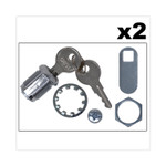 Rubbermaid Commercial Replacement Lock and Keys for Cleaning Carts, Silver Product Image 