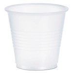 Dart High-Impact Polystyrene Cold Cups, 3.5 oz, Plastic, Translucent, 100/Pack Product Image 