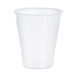 Dart High-Impact Polystyrene Cold Cups, 7 oz, Plastic, Translucent, 100/Sleeve, 25 Sleeves/Carton Product Image 