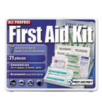 First Aid Only All-Purpose First Aid Kit, 21 Pieces, 4.75 x 3, Plastic Case Product Image 