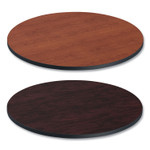 Alera Reversible Laminate Table Top, Round, 35.5" Diameter, Medium Cherry/Mahogany Product Image 