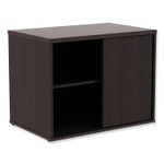 Alera Open Office Desk Series Low Storage Cabinet Credenza, Woodgrain Laminate, 29.5w x 19.13d x 22.78h, Espresso Product Image 