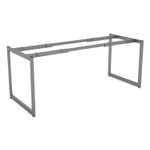 Alera Open Office Desk Series Adjustable O-Leg Desk Base, 47.25 to 70.78w x 29.5d x 28.5h, Silver Product Image 