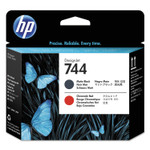HP 744, (F9J88A) Chromatic Red/Matte Black Printhead Product Image 
