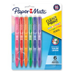 Paper Mate Clearpoint Color Mechanical Pencils, 0.7 mm, Assorted Lead and Barrel Colors, 6/Pack Product Image 