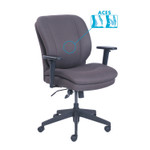 SertaPedic Cosset Ergonomic Task Chair, Supports Up to 275 lb, 19.5" to 22.5" Seat Height, Gray Seat/Back, Black Base Product Image 