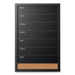 MasterVision Black/White Message Board Set, (1) Bulletin, (1) Chalk/Bulletin, (1) Dry-Erase/Bulletin, Assorted Sizes, Assorted Colors Product Image 