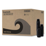 Boardwalk Souffle/Portion Cups, 1 oz, Plastic, Black, 125/Sleeve, 20 Sleeves/Carton Product Image 