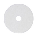 Boardwalk Polishing Floor Pads, 18" Diameter, White, 5/Carton Product Image 