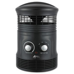 Alera 360 Deg Circular Fan Forced Heater, 750 W, 8 x 8 x 12, Black Product Image 