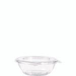 Dart SafeSeal Tamper-Resistant, Tamper-Evident Bowls with Flat Lid, 8 oz, 5.5" Diameter x 1.7" h, Clear, Plastic, 240/Carton Product Image 