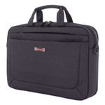 Swiss Mobility Cadence 2 Section Briefcase, Fits Devices Up to 15.6", Polyester, 4.5 x 4.5 x 16, Charcoal Product Image 
