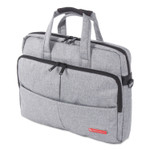 Swiss Mobility Sterling Slim Briefcase, Fits Devices Up to 15.6", Polyester, 3 x 3 x 11.75, Gray Product Image 