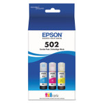 Epson T502520-S (502) Ink, 6,000 Page-Yield, Cyan/Magenta/Yellow Product Image 
