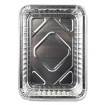 Durable Packaging Aluminum Closeable Containers, 1.5 lb Oblong, 8.69 x 6.13 x 1.56, Silver, 500/Carton Product Image 