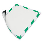 Durable DURAFRAME Security Magnetic Sign Holder, 8.5 x 11, Green/White Frame, 2/Pack Product Image 