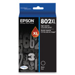 Epson T802XL120-S (802XL) DURABrite Ultra High-Yield Ink, 2,600 Page-Yield, Black Product Image 