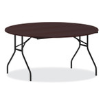 Alera Round Wood Folding Table, 59" Diameter x 29.13h, Mahogany Product Image 