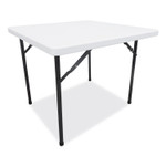 Alera Square Plastic Folding Table, 36w x 36d x 29.25h, White Product Image 