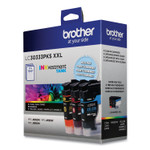 Brother LC30333PKS INKvestment Super High-Yield Ink, 1,500 Page-Yield, Cyan/Magenta/Yellow Product Image 