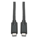 Tripp Lite by Eaton USB 3.1 Gen 1 (5 Gbps) Cable, USB Type-C (USB-C) to USB Type-C (M/M), 5 A, 6 ft, Black Product Image 