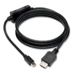 Tripp Lite by Eaton Mini DisplayPort/Thunderbolt to HDMI Cable Adapter, 6 ft, Black Product Image 