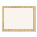 Great Papers! Foil Border Certificates, 8.5 x 11, Ivory/Gold with Braided Gold Border, 12/Pack Product Image 