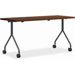HON Between Nesting Table | Rectangle | 30"D x 60"W | Shaker Cherry Laminate - Rectangle Top - Flip Base - 60" Table Top Width x 30" Table Top Depth x 1.13" Table Top Thickness - 29" Height - Shaker Cherry, Laminated, Black Paint Product Image 