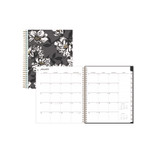 Baccara Dark Monthly Planner, Floral Artwork, 10 x 8, Gray/Black/Gold Cover, 12-Month (Jan to Dec): 2026 Product Image 
