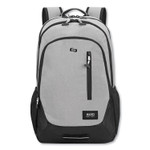 Solo Region Backpack, Fits Devices Up to 15.6", Nylon/Polyester, 13 x 5 x 19, Light Gray Product Image 