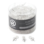 U Brands Standard Push Pins, Plastic, Clear, 0.44", 200/Pack Product Image 