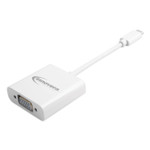 Innovera USB Type-C VGA Adapter, USB-C/VGA, 0.65 ft, White Product Image 