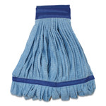 Impact Microfiber Tube Wet Mops, Large, 5" Headband, Blue, 12/Carton Product Image 