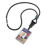 AbilityOne - Neck Lanyard, Cord Style, Shielded Cardholder, Black, 36" x .25" - (8455-01-613-0195) (8455016130195) Product Image 