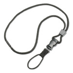 AbilityOne 8455016660465, SKILCRAFT Breakaway Lanyard, Plastic Loop Fastener, 36" Long, Black, Dozen Product Image 