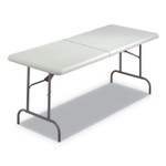 AbilityOne - Table, Bi-Fold, Blow-Molded, Platinum, 30" x 72" - (7110-01-671-6415) (7110016716415) Product Image 