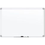 U Brands Magnetic Porcelain Steel Board - 48" (4 ft) Width x 36" (3 ft) Height - White Porcelain Steel Surface - White Aluminum Frame - Rectangle - Horizontal/Vertical Product Image 
