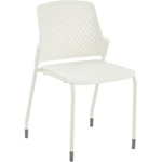 Safco Next Stack Chair - White Seat Color - Polypropylene Seat Material - White Back Color - Polypropylene Back Material - Tubular Steel Frame Material Product Image 