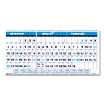 House of Doolittle Recycled Three-Month Format Wall Calendar, Horizontal Orientation, 17 x 8, White Sheets, 14-Month (Dec to Jan): 2023 to 2025 View Product Image