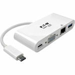Tripp Lite series U444-06N-VGU-C Docking Station - for Notebook, Tablet PC - 2 x USB Ports - 2 x USB 3.0 - Network (RJ-45) - VGA Product Image 