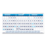 House of Doolittle Recycled Three-Month Format Wall Calendar, Horizontal Orientation, 23.5 x 12, White Sheets, 14-Month (Dec-Jan): 2023-2025 View Product Image