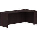 Lorell Essentials Series Right Corner Credenza - 29.5" Height x 36" Width x 24" Depth x 72" Length Credenza, x 1" Thickness Top - Finish: Espresso Laminate Product Image 
