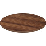 Lorell Chateau Series Round Conference Tabletop - x 1.4" Thickness x 48" Diameter - Reeded Edge - Finish: Walnut Laminate Product Image 