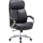Lorell Big & Tall High-Back Chair - Bonded Leather Seat Material - Black Back Color - Bonded Leather Back Material - High Back - Black Product Image 