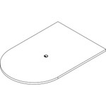 Lorell Prominence 2.0 Half-Racetrack Conference Tabletop - Espresso Racetrack, Laminated Top - 72" Table Top Width x 48" Table Top Depth x 1.50" Table Top Thickness - Assembly Required - Particleboard Top Material Product Image 