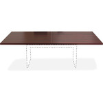 Lorell Chateau Series 8' Rectangular Tabletop - 1.4" Height x 94.5" Width x 47.3" Depth - Reeded Edge - Material: P2 Particleboard - Finish: Mahogany Laminate - Durable Product Image 