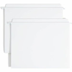 Smead FasTab Straight Tab Cut Letter Recycled Hanging Folder - 8 1/2" x 11" - Assorted Tab Position - 11 pt. - White - 10% Recycled Product Image 
