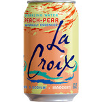 LaCroix Peach-Pear Flavored Sparkling Water - Ready-to-Drink - 12 fl oz (355 mL) - Peach Pear - 12/Pack Product Image 