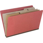 AbilityOne - Folder, File, Classification, Pressboard, 3 Dividers, 8 Part, Earth Red, Legal - (7530-01-572-6205) (7530015726205) Product Image 
