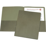 AbilityOne - Portfolio, Double Pocket, Coated Paper, Green, Letter  - (7510-01-484-4578) (7510014844578) Product Image 